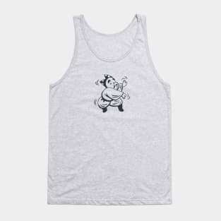 Flat design of a Funny Hyottoko dancer. Japanese traditions Tank Top